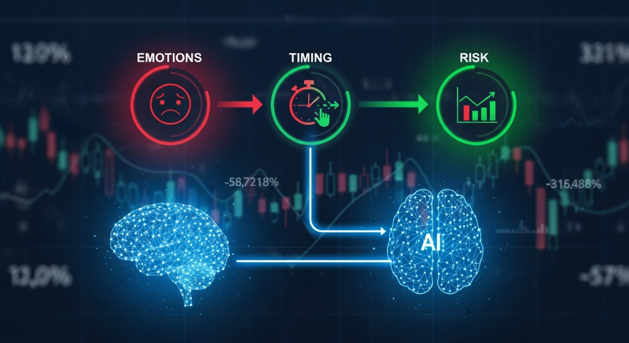 AI solving top trading mistakes – emotional trading, late entries, and poor risk management.
