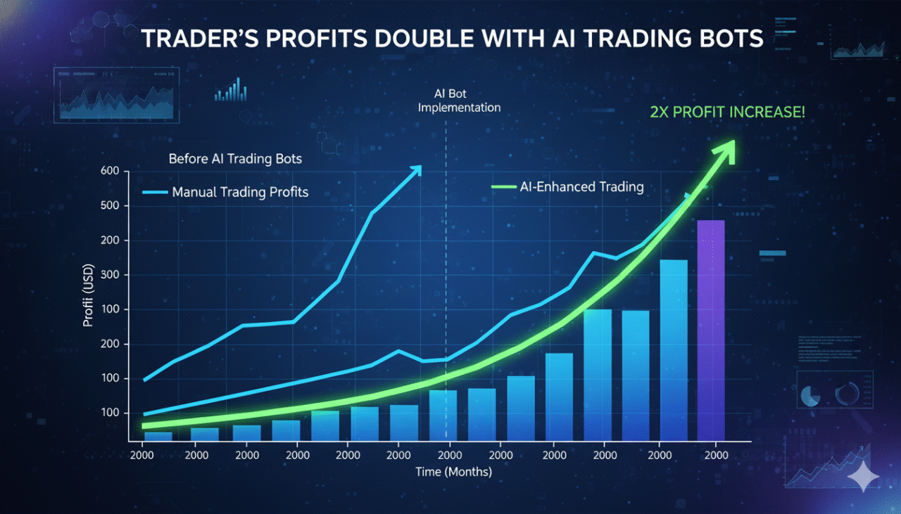 AI trading bot graph growth